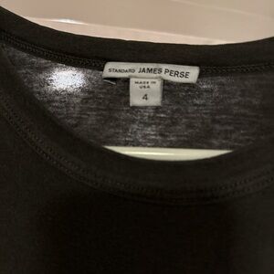 James Perse Charcoal Crew Neck Tee